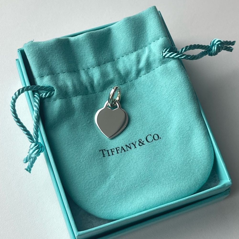Tiffany & Co. Sterling Silver Heart Charm with Clasping Jump Ring